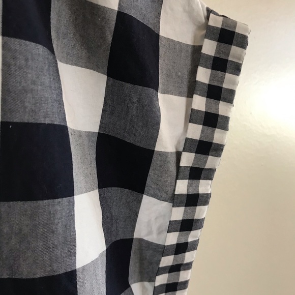 Christopher & Banks NAVY BLUE PLAID COTTON SHIRT - Picture 6 of 6